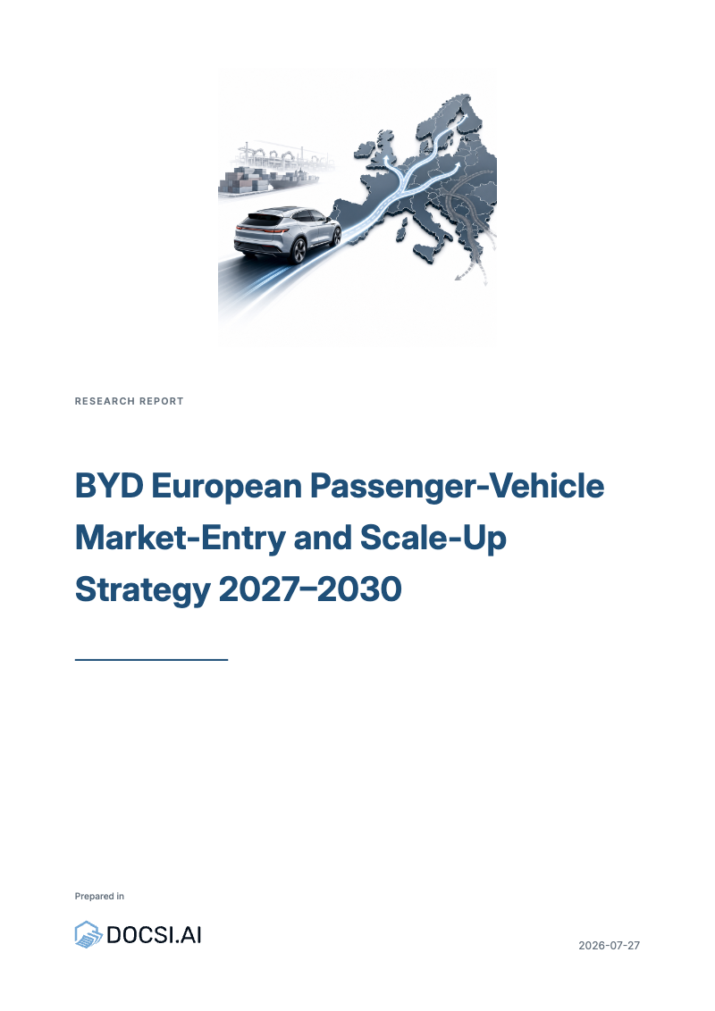 Cover of Research 2: BYD European passenger-vehicle market entry and scale-up