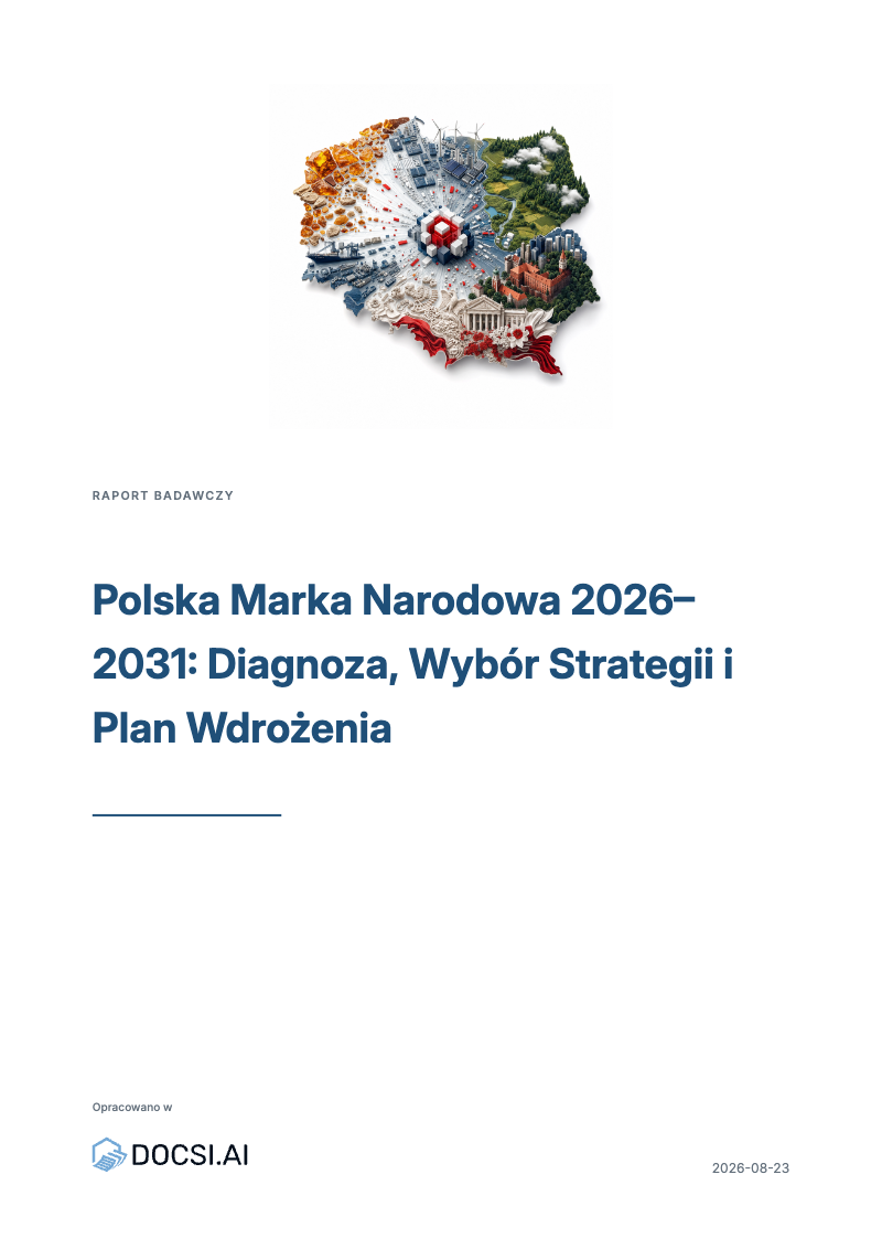 Cover of Badanie: Polska marka narodowa — percepcja, autopercepcja i strategia brandingowa